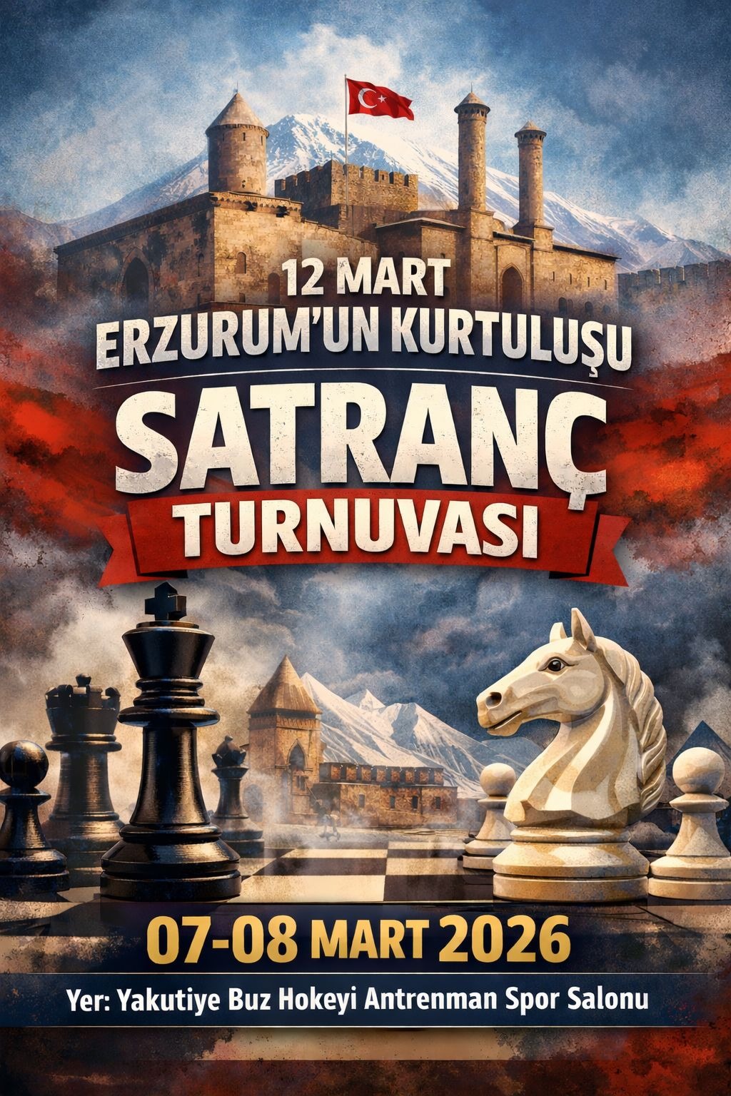 12 Mart Erzurum'un Kurtuluşu Satranç Turnuvası