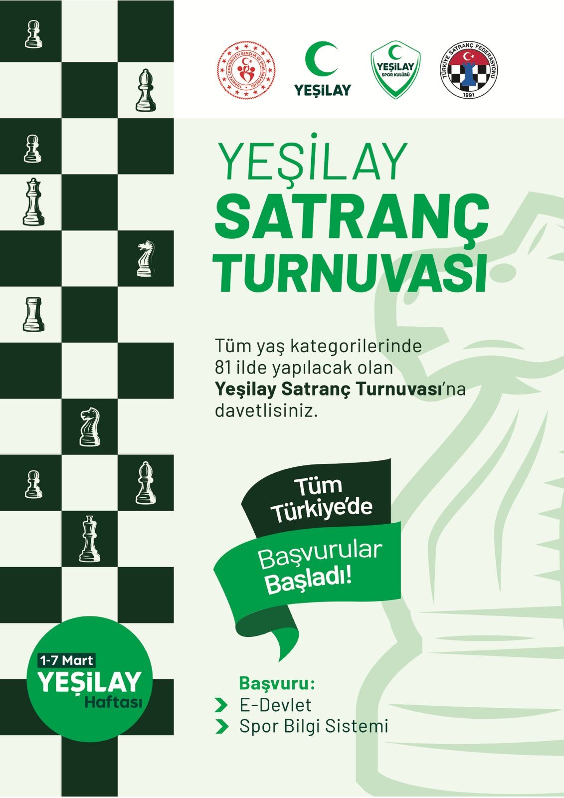 7'den 77'ye Yeşilay Haftası Satranç Turnuvası