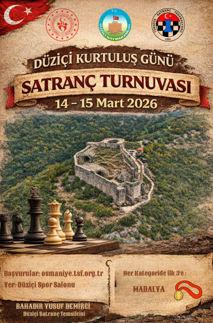 Düziçi 28 Mart Satranç Turnuvası