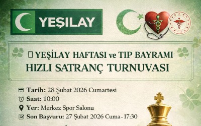Kastamonu Yeşilay Haftası ve Tıp Bayramı Hızlı Satranç Turnuvası